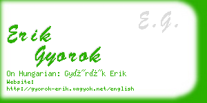 erik gyorok business card